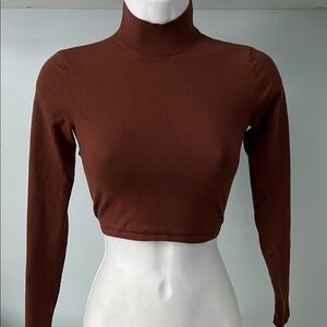 Sunday Best Brown Long Sleeve Fitted Bodysuit